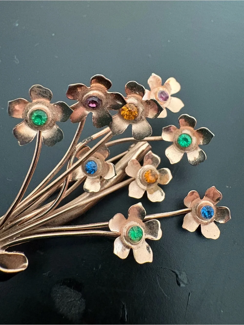 1940’s Coro Sterling Flower Bouquet brooch